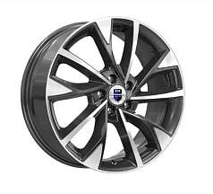 Диск R17 5x114,3 7J ET37 D66,6 K&K Роквуд (КС906) алмаз чёрный