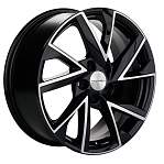 R17 5x112 7J ET49 D57,1 Khomen KHW1714 ( 17 ZV Octavia) Black-FP