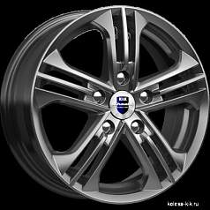 Диск R15 5x100 6J ET43 57,1 K&K Trinity-оригинал (КС615) дарк платинум 