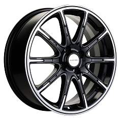 Диск R17 4x100 6,5J ET44 D54,1 Khomen KHW1707 (Rio I_II/Solaris I_II) Black-FP