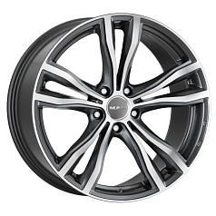 Диск R20 5x112 9J ET35 D66,6 MAK X-Mode Gunmetal Mirror Face