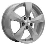 R15 5x100 6J ET43 D57,1 Khomen KHW1504 (Skoda Fabia) F-Silver