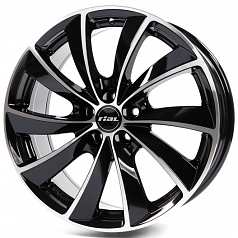Диск R17 5x114,3 7,5J ET47 D70,1 Rial Lugano Diamond Black Front Polished MP 