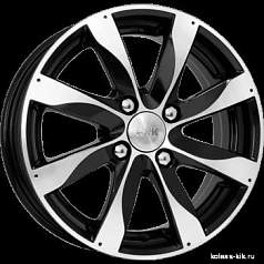 Диск R14 4x98 5,5J ET40 D58,5 K&K Джемини алмаз черный (КС480)