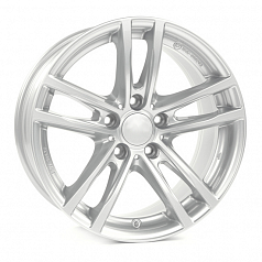 Диск R17 5x112 7J ET47 D66,5 Rial X10 Polar Silver For OEM Cap 
