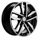 R16 5x100 6,5J ET39 D57,1 Khomen KHW1612 (Volkswagen Polo) Black-FP