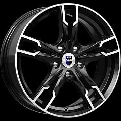 Диск R17 5x112 7J ET45 D66,6 К&К Солар (КС875) Алмаз черный SK