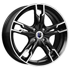Диск R17 5x114,3 7J ET48,5 67,1 Rapid Солар Алмаз чёрный