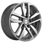 R16 5x100 6,5J ET39 D57,1 Khomen KHW1612 (Volkswagen Polo) F-Silver-FP