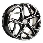 R17 5x112 7J ET49 D66,6 Khomen KHW1716 ( 17 ZV Audi ) Black-FP