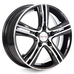 Диск R15 5x112 6J ET45 D66,6 К&К Борелли (КС667) Алмаз черный