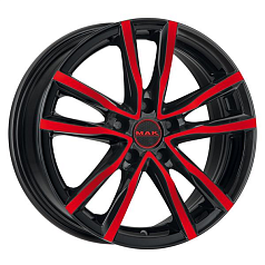 Диск R17 5x114,3 7J ET40 D76 MAK Milano Black and Red 