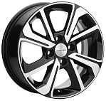 R15 4x100 6J ET45 D56,6 Khomen KHW1501 (Chevrolet Nexia) Black-FP