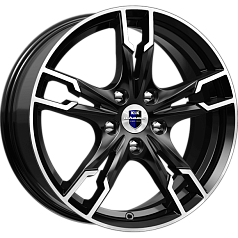 Диск R17 5x114,3 7J ET39 60,1 Rapid Солар Алмаз чёрный