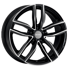 Шины R19 5x112 8J ET26 D66,45 MAK Sarthe Black Mirror 