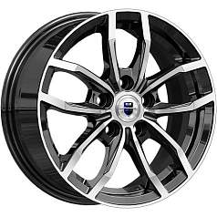 Диск R15 5x112 6,5J ET43 D57,1 K&K Фрост (КС1048) алмаз чёрный