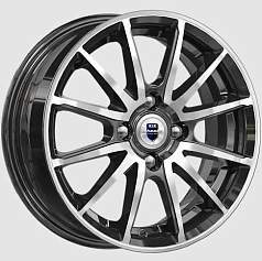 Диск R14 4x100 5,5J ET40 D54,1 K&K Квант (КС960) алмаз чёрный