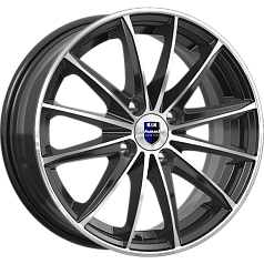 Диск R15 4x98 6J ET35 D58,5 K&K Пойнт Бланк (КС884-00) Алмаз чёрный 