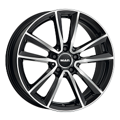 Шины R19 5x112 9J ET45 D66,6 MAK Bremen Black Mirror 
