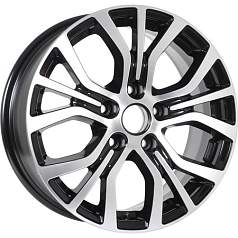 Диск R16 5x114,3 6,5J ET38 D67,1 KDW KD1633 (16_Outlander) (КС736) Black Front Polished