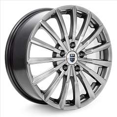 Диск R17 5x114,3 7J ET39 D60,1 Rapid Акцент-оригинал (КС562) Дарк платинум