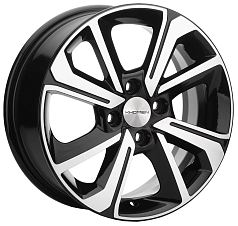 Диск R15 4x100 6J ET39 D56,6 Khomen KHW1501 (Chevrolet Cobalt) Black-FP