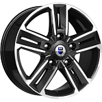 R18 5x114,3 8J ET45 D66,1 К&К Backfire алмаз чёрный