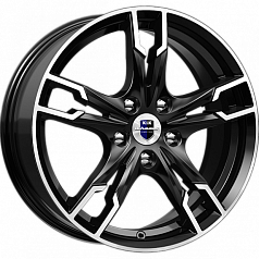 Диск R17 4x100 7J ET38 67,1 K&K Солар (КС875) алмаз черный SK