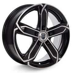 Диск R15 5x100 6J ET48 d56,1 K&K X-fighter алмаз черный (КС626) 