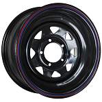 R17 5x139,7 8J ET0 D110 OFF-ROAD Wheels Диск усиленный УАЗ стальной Black (треуг. мелкий)
