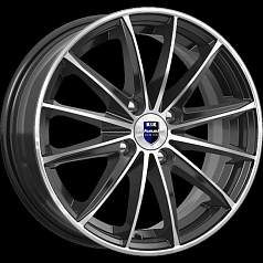 Диск R15 4x100 6J ET46 D54,1 K&K Пойнт Бланк (КС884) Алмаз чёрный Оригинал