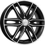 Диск K&KR16 5x114,3 6J ET54 D67,1 K&K Монтеррей алмаз черный (КС534) 
