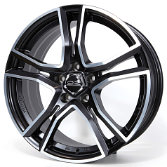 Диск R17 5x100 8J ET35 D68 OZ Adrenalina Matt Black Diamond Cut d-S